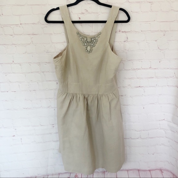 Kensie Dresses & Skirts - 💐5/$25!💐[Kensie] tan jewel front dress size XL